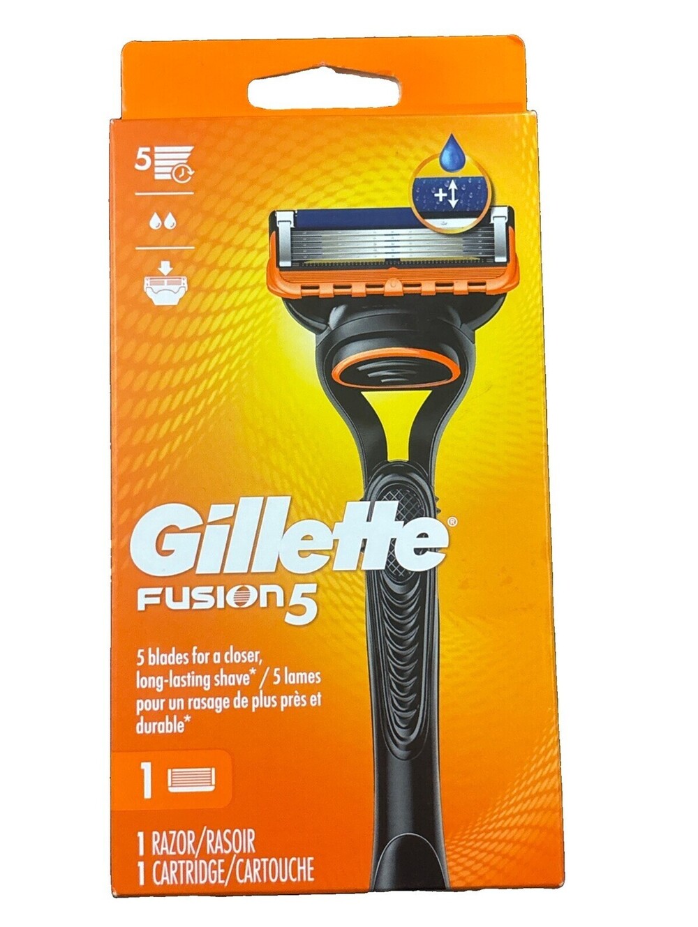 New Gillette Fusion 5 Men's Razor 1 Handle + 1 Blade Refills
